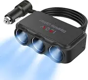 Car Splitter Adapter,12V/24V USB Quick Charging Adapter for Car Splitter | Automotive Charging Electronics Road Trip Must-Have for Tablets, Headphones, Phones