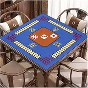 Mahjong Mat Card Table Cloth, Mahjong mat with Carrying Bag Anti-Slip Noise Reduction Mahjong Table Cover for Playing Mahjong Poker Card(Blue,39.4x39.4inch)