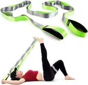 Yoga Dance Stretching Strap with Door Attachment Carry Bag Multi-Loop Belt