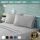 Luxury Fitted Sheet Bed Sheets 2000TC Ultra Soft Single Double Queen King Size