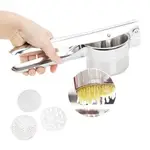 POTATO RICER 不銹鋼壓裝工具 3 個高品質模具泡罩