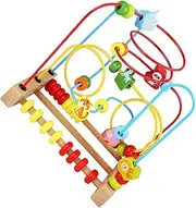 ERINGOGO Colorful Wooden Bead Maze Interactive Skill Improvement Game for Math Cognition Shape Sorting Fun Parent Engagement