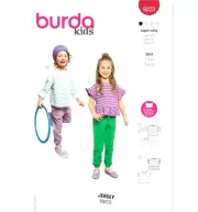 Burda 9223 Kids Sweatshirt / Top Sz 3-10 (2 styles) Sewing Pattern NEW!