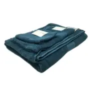 NEW Target Grandeur 3Pce Cotton Teal Bath Sheet Hand Towel & Face Washer Set