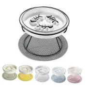 Upgrade Whisker-Fatigue-Free Cat Slow Feeder Bowl, Raised Cat Bowl Black