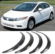 DEERMOTO Universal Fender Flares 4PCS Car Fender Body Kit Wheel Arches Edge Trim Protector Flexible PP Material Fender Flares Fits for most of Cars,Mustang(89cm-Satin pattern)