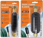 DrainX Hydro Pressure Drain Cleaning Bladder Pro - Fits 1.5" to 6" Drain Pipes - Unclogs Stubborn Blockages in Bathroom Sinks, Shower Drains, Bathtubs, Plumbing Pipes
