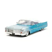 Jada 1:24 Pink Slips 1963 Cadillac Coupe DeVille Blue With White Top Diecast Model Car