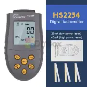 HS2234 Digital Laser Tachometer LCD RPM Test Small Engine Motor Speed Gauge
