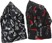 [WRITWAA] Chef Oilproof Working Caps 2pcs Fashion Chef Hats Breathable and Comfortable for Men and Women