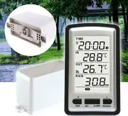 High precision Wireless Electronic Rain Gauge with Thermometer and Humidity Meter,Monitor Rainfall and Weather Conditions
