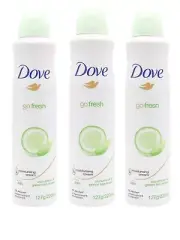 3x Dove Go Fresh Anti-Perspirant Spray 220mL - Cucumber & Green Tea 48H