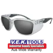 MAXISAFE Rayzr Safety Glasses Clear Frame Smoke Lens-BOLLE,MACK AVAIL