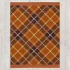 Fall Plaid Throw Blanket | Orange Plaid Throw Blanket | Fall Throw Blanket