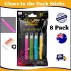 8 Pack Glow Sticks Colored Glows In The Dark Fun Friends Home Family Children