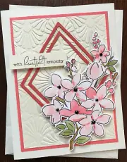 Handmade Greeting Card - with Heartfelt Sympathy, Funeral Card, Sympathy Card