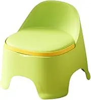 Yajuyi Small Stool Shoe Changing Stool Anti Slip Footstool Lightweight Stable with Back Support with Handle for Bedside Entryway, Green