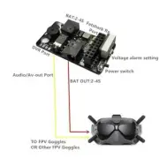 ABSQ-For DJI FPV Goggles V2 Flight External Analog 5.8G RX PORT 3.0 Receiver Mod