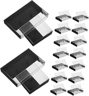 CLISPEED 20pcs Retro Cassette Tape Storage Box Music Tape Organizer for Home Office Multi Functional Holder for Blank Voice Recording Cassettes Timeless Design Efficient Storage