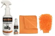 Spit n Shine Motorcycle Cleaning Kit Chrome, Wheels, Glass, Grime, Bugs, Grease