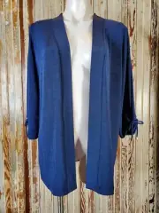NWT Chicos Travelers Ruched Sleeve Drape Cardigan Jacket Women XS 4-6 Chico's 0