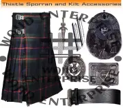 Murray of Athol Modern Tartan 8 Yard Kilt & Antique Accessories for Scottish Men
