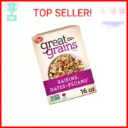 Great Grains Raisins Dates and Pecans Breakfast Cereal, Raisin Cereal with Sweet