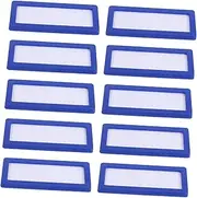 SHINEOFI 10 Pcs Index Card Sleeves Office File Label Holders Adhesive Pockets for Whiteboard School Library (7x3cm White)