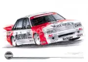 Racing Legends 1984 PETER BROCK 05 VK COMMODORE BATHURST WINNER A1 STRETCHED CAN
