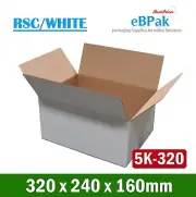 Mailing Box 320 x 240 x 160mm A4 Regular White for 5kg Extra Large Satchel