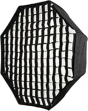 120cm / 48" Portable Foldable Octagon Umbrella Softbox Diffuser Reflector with Honeycomb Grid for Photography P Studio Flash lite Strobe Lighting