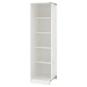PAX Add-on corner unit with 4 shelves, white, 53x58x201 cm