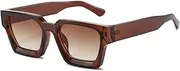 [HDUBFY] Vintage Thick Square Sunglasses Women Men Chunky Rectangle Sun Glasses Female
