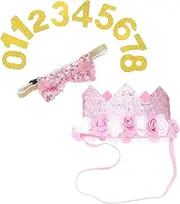 1Set Birthday Party Accessories Crown Hat Bow Tie for Puppy Celebration Unique Pet Birthday Decoration Comfortable Durable Design for All
