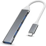 Mini USB C Hub 4 Ports, USB C to USB Hub with USB 3.0+2.0, Ultra-Slim Portable Data Hub, Type C Splitter Multiport Adapter for Laptop, iMac Pro, MacBook Air, Notebook PC, and More Type C Devices