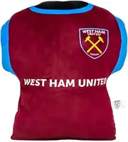 West Ham United FC Shirt Cushion (UK Size: 39cm x 37cm x 12cm) (Claret/Sky Blue)