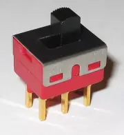 C&K 1201 DPDT Miniature Slide Switch - 20 V AC / DC - PC Board Mount - 0.4 VA