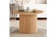 DREAMO Round Pure Wood Coffee Table Natural