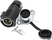 DRRI Fast Locking Connect LP20 12Pin Flange mount Outdoor Waterproof Power Bulkhead Connector for LED Lamp Project