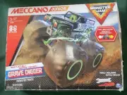 Meccano Junior Monster Jam GRAVE DIGGER Monster Truck Building Set Little Open
