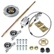 Brake Assembly + Rear Axle Complete Kit Wheel Hub + 32" Go Kart Drift Trikes