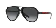 Prada Linea Rossa PS 06WS Black/Grey Shaded Polarized (1AB06G) Sunglasses
