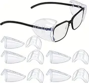 Eye Glasses Side Shields，5 Pairs Slip on Side Shields for Safety Glasses Side Shields for Prescription Glasses for Small to Medium Eyeglasses
