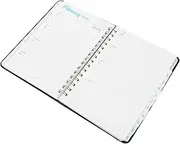 Pu Leather Planner Notebook A5 Weekly Monthly Calendar School Scheduling Book for Students