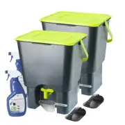 MAZE 18L BOKASHI BIN – INDOOR KITCHEN COMPOSTER KIT – TWIN PACK