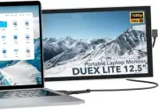 Mobile Pixels DUEX Lite 12.5" 16:9 Full HD Portable Laptop LCD Monitor, White