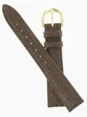 Downing Unisex 16mm Brown shark grain Watch Band 583-2116