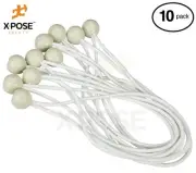 9” White Ball BUNGEE Cord Tarp Bungee Tie Down Strap