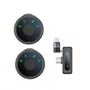 Wireless Lavalier Microphones for iPhone 14, 15, 16, Android Video Recording, Lapel Microphone for USB-C, TikTok, Live Streaming, Interviews
