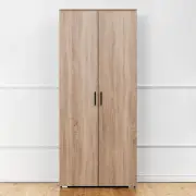Stockholm Storage Cupboard Slim - Natural Oak - Scandi Black
